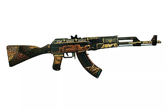 Деревянный автомат CS GO Резинкострел АК-47 Охотник за сокровищами, Treasure hunter
