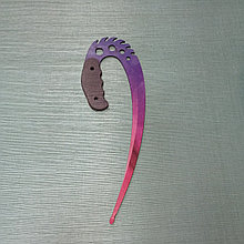 Деревянный Нож CS-GO Изогнутый - цветной Фейд (28 см.)