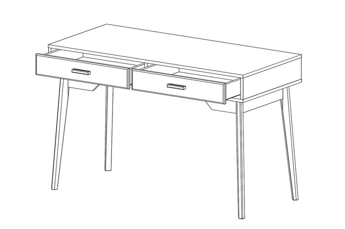 Письменный стол SCANDICA Хортен, дуб натуральный светлый, бланж