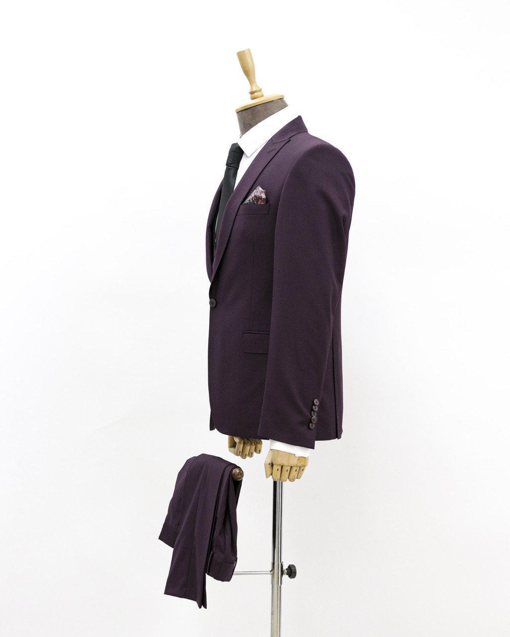 Мужской деловой костюм «UM&H 34508769» фиолетовый - фото 4 - id-p101020757