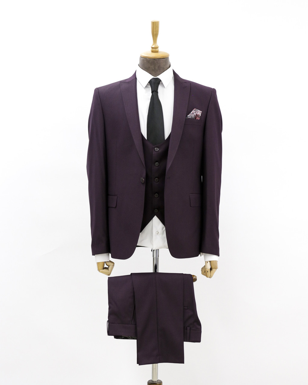 Мужской деловой костюм «UM&H 34508769» фиолетовый, фото 1