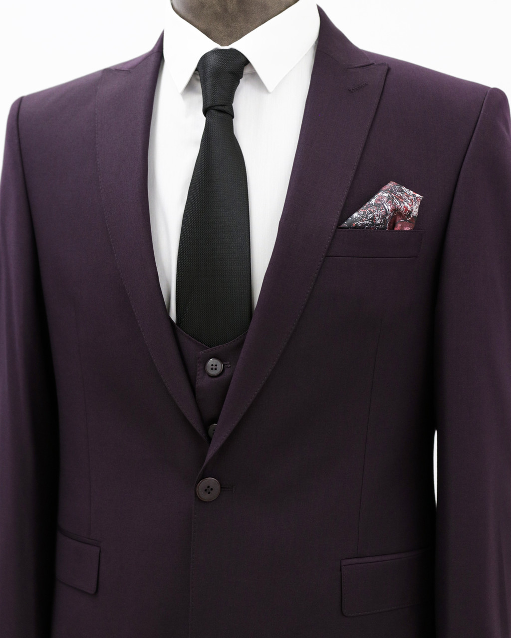 Мужской деловой костюм «UM&H 34508769» фиолетовый - фото 3 - id-p101020757