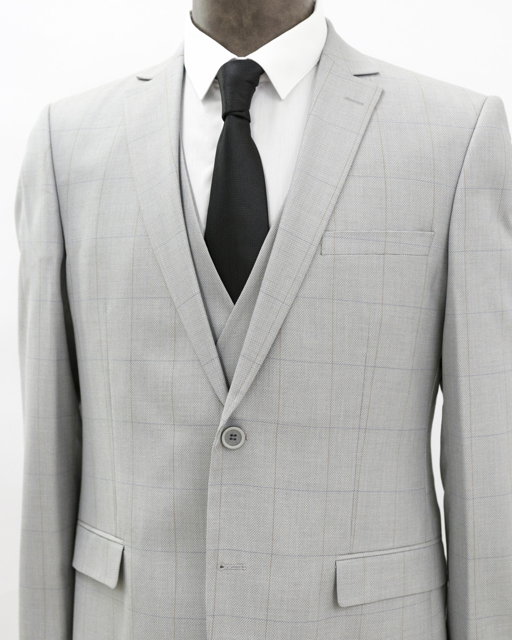 Мужской деловой костюм «UM&H 6860792» серый - фото 3 - id-p101020771