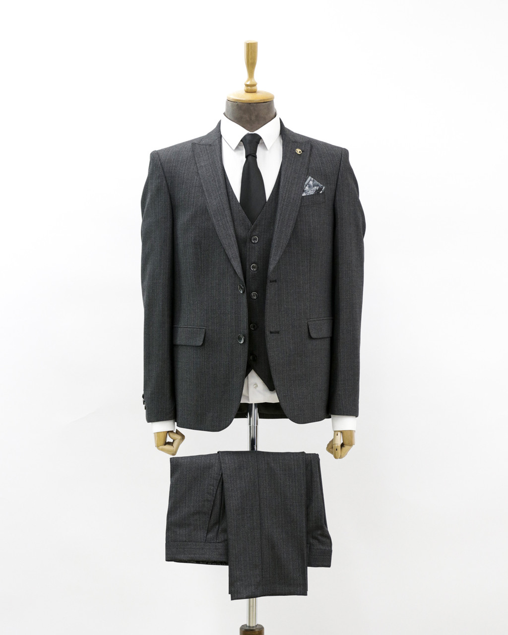 Мужской деловой костюм «UM&H 100770149» серый