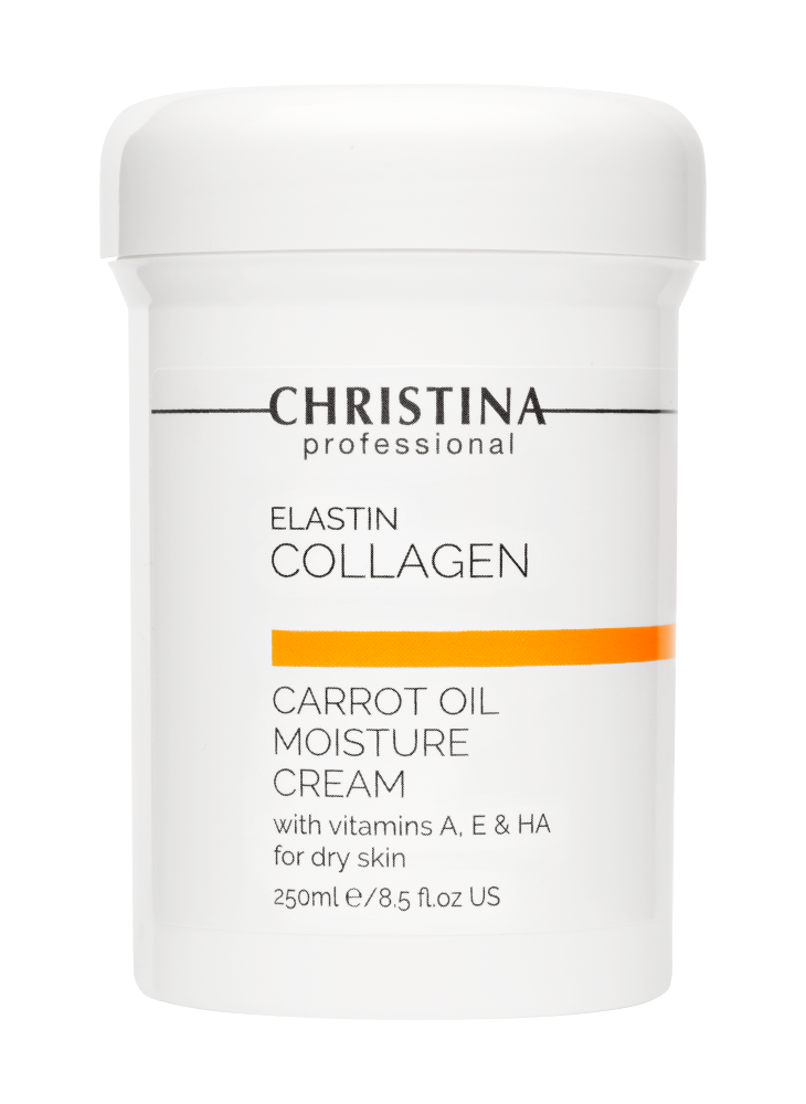 Увлажняющий крем для сухой кожи, 250мл-Elastin Collagen Carrot Oil Moisture Cream With Vit. A, E & HA - фото 1 - id-p101024297