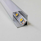 Алюминиевый профиль для подсветки в комплекте с рассеивателем  (острый угол M1616  15,7х15,7 2M), фото 2