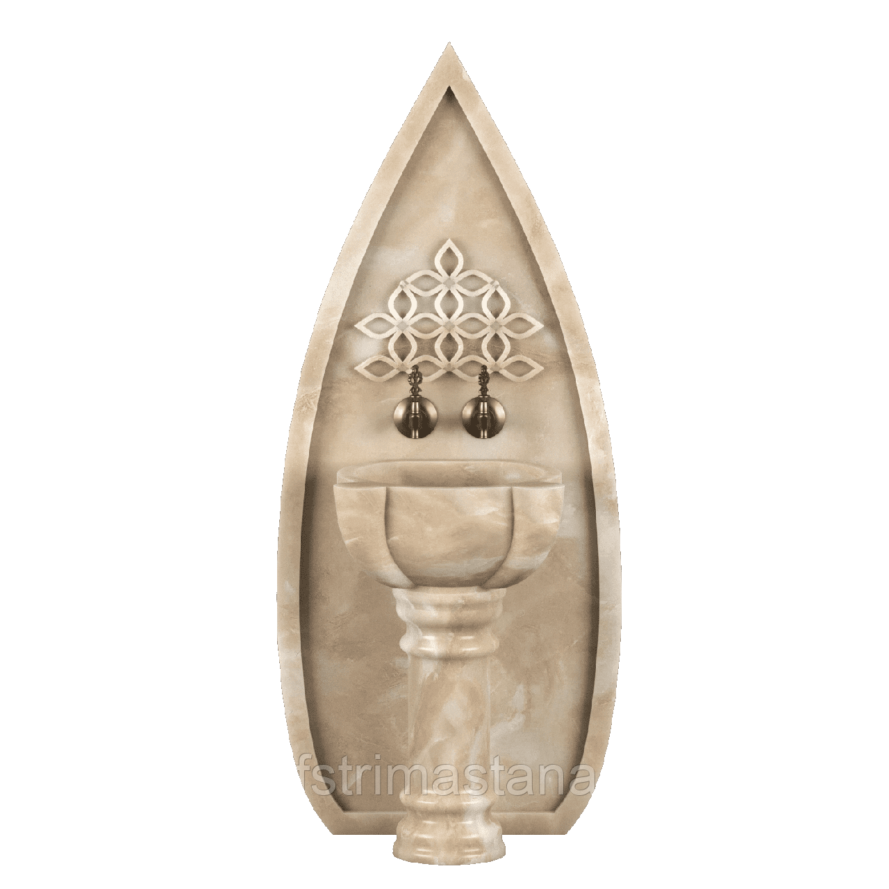 Мраморная арка АМ-174 для курны в хамам