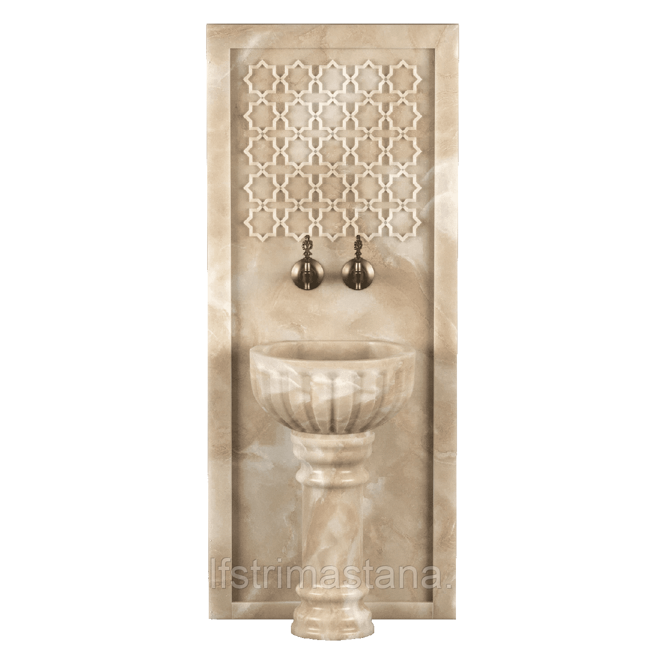 Мраморная арка АМ-183 для курны в хамам