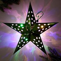 Звезда интерьерная с гирляндой «Загадай желание», 45 × 45 см