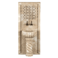 Мраморная арка АМ-184 для курны в хамам