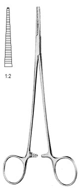 Зажимы изогнутый Halstead Mosquito FCPS Str 1x2t 21cm