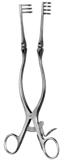Ранорасширители самоудерживающиеся
Adson Laminectomy Retractor 3x4pr. sh, 26cm