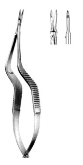Ясаргил Микро -ножницы форма штыка STR, 18,5 см.