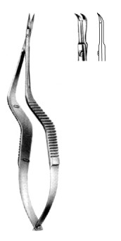 Ясаргил микро -ножницы с формой штыки CVD, 18,5 см.