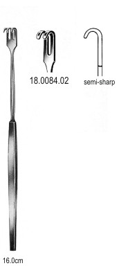 Крючки
Hook Retractor semi sharp 2pr. 16cm
