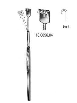 Крючки
Retractor flexible blunt 4pr. 16cm