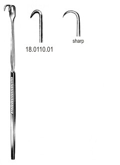 Крючки
Retractor Tracheal sharp 1pr. 16cm