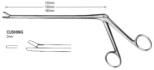 Выкусыватели нейрохирургические
Cushing Lami-Rongeur str 2x10mm 18cm