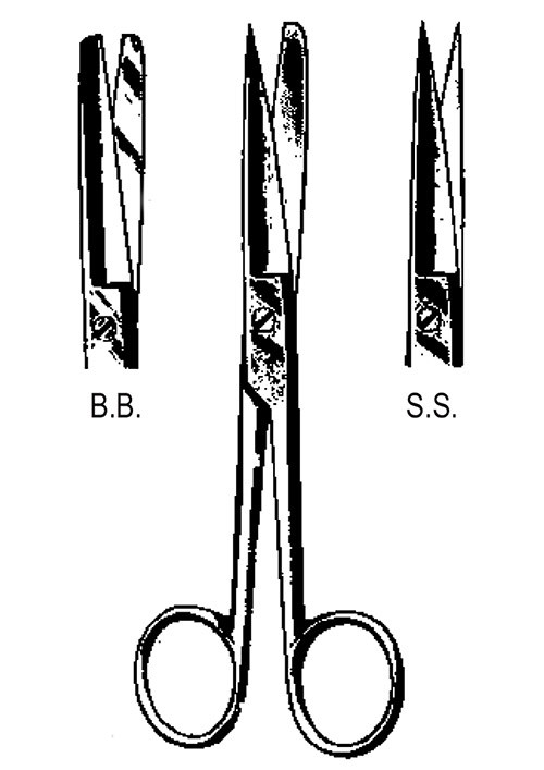Ножницы стоматологические
Op-Scissors sh/bl str 11.5cm