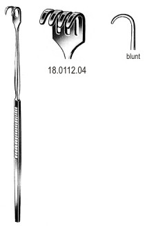 Крючки
Retractor Tracheal blunt 4pr. 16cm