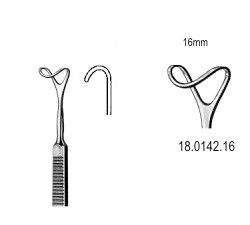 Крючки Retractor hollow blade 16mmx16cm - фото 1 - id-p101030681