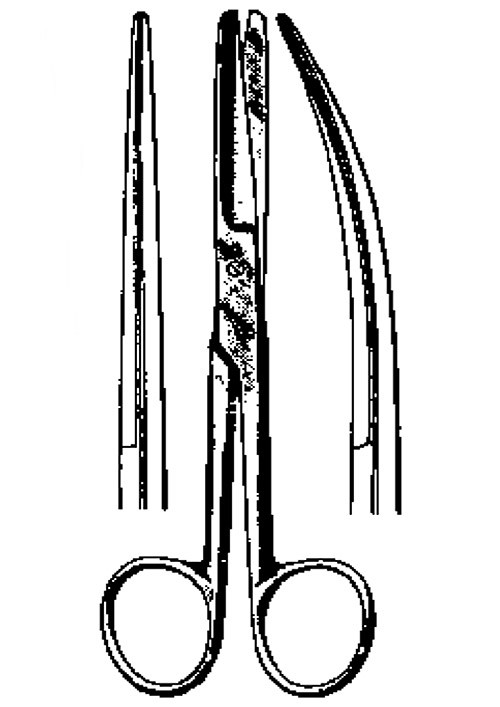 Ножницы стоматологические Deaver Scissors str bl/bl 14cm - фото 1 - id-p101036097