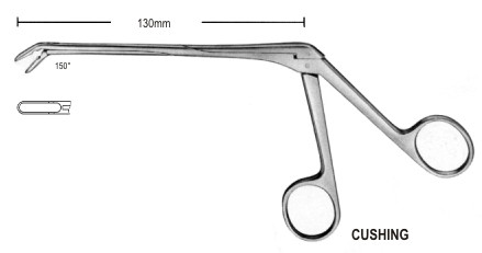 Выкусыватели нейрохирургические
Cushing Laminectomy Rongeur ang. dn 3mm, 13cm