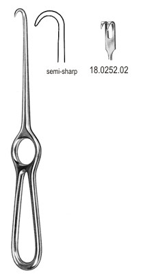 Крючки
Volkmann Retractor 2.prong semi sharp 21.5cm