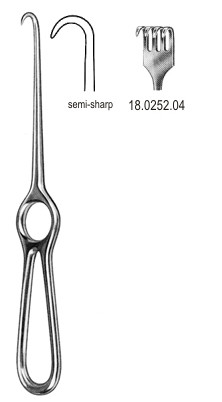 Крючки
Volkmann Retractor 4.prong semi sharp 21.5cm