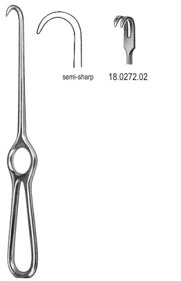 Крючки
Kocher Retractor 2pr. semi sharp 22cm