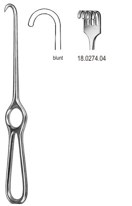 Крючки
Kocher Retractor 4pr. blunt 22cm