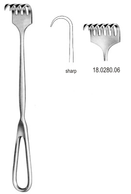 Крючки
Volkmann Retractor 6pr. sharp 22cm