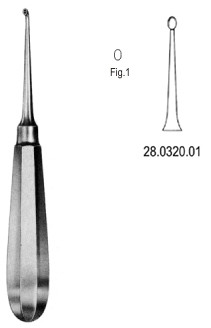 Кюретки костные USA Model Bone Curette str 16cm Fig.1 - фото 1 - id-p101032559