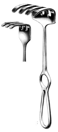Крючки
Ollier Retractor 3.prong 36x30mm, 22.5cm