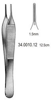 Пинцеты с атравматической нарезкой DeBakey Adson Atraumatic Fcps 1.5mm, 15cm