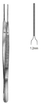 Пинцеты с атравматической нарезкой
DeBakey-Gerald Tissue Fcps Atrauma 1.2mm 15cm