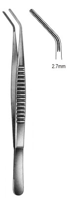 Пинцеты с атравматической нарезкой DeBakey Tissue Fcps Atrauma ang. 2.7mm 24cm - фото 1 - id-p101033539