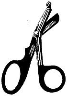 Utility Scissors w/ black plastic rings 15cm