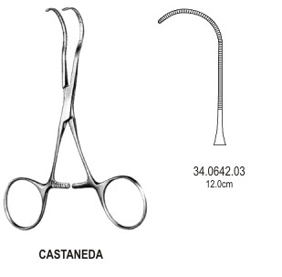 Зажимы сердечно-сосудистые Castaneda Neonatal clamp very deli. cvd 12cm - фото 1 - id-p101033808