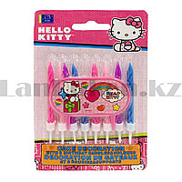 Набор свечей для торта Hello Kitty 8 штук разноцветные