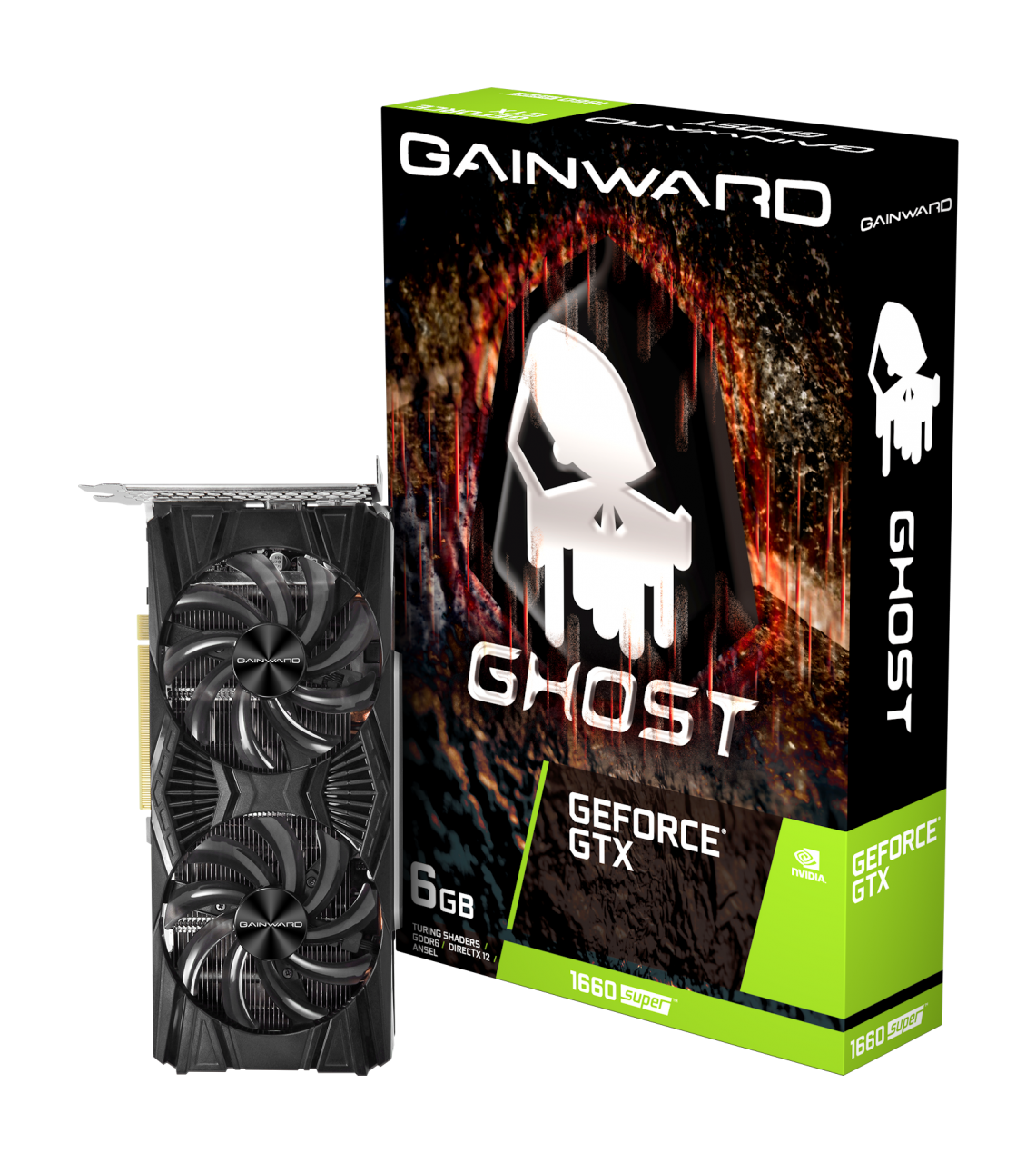 ВИДЕОКАРТА GAINWARD GTX1660 SUPER GHOST 6GB GDDR6 192-BIT 1XDVI 1XHDMI 1XDP DUAL FAN NE6166S018J9-11