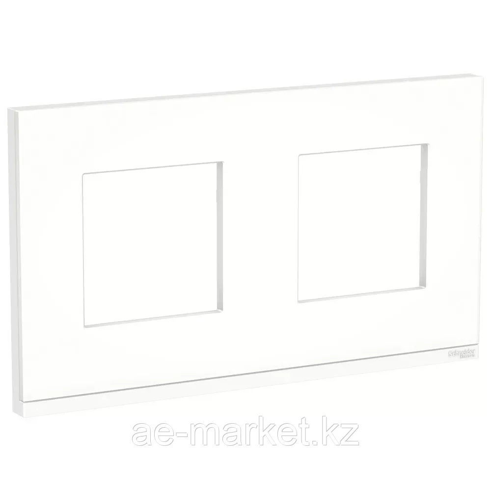 Рамка 2-ая горизонтальная матовое стекло/белый UNICA PURE