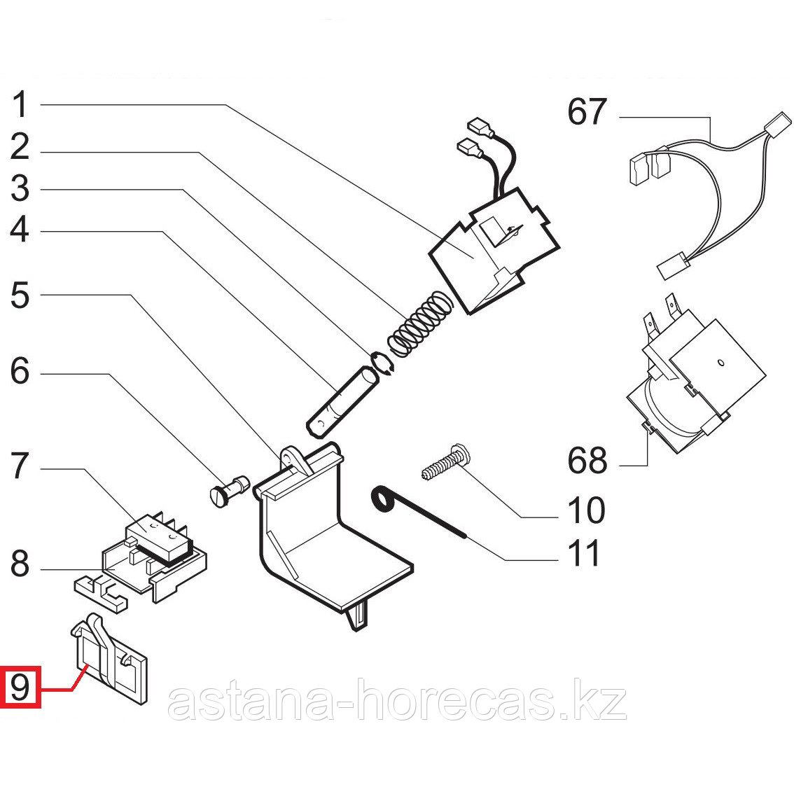 Подвижная стенка дозатора молотого кофе для Saeco, 996530050501 - фото 3 - id-p101047189