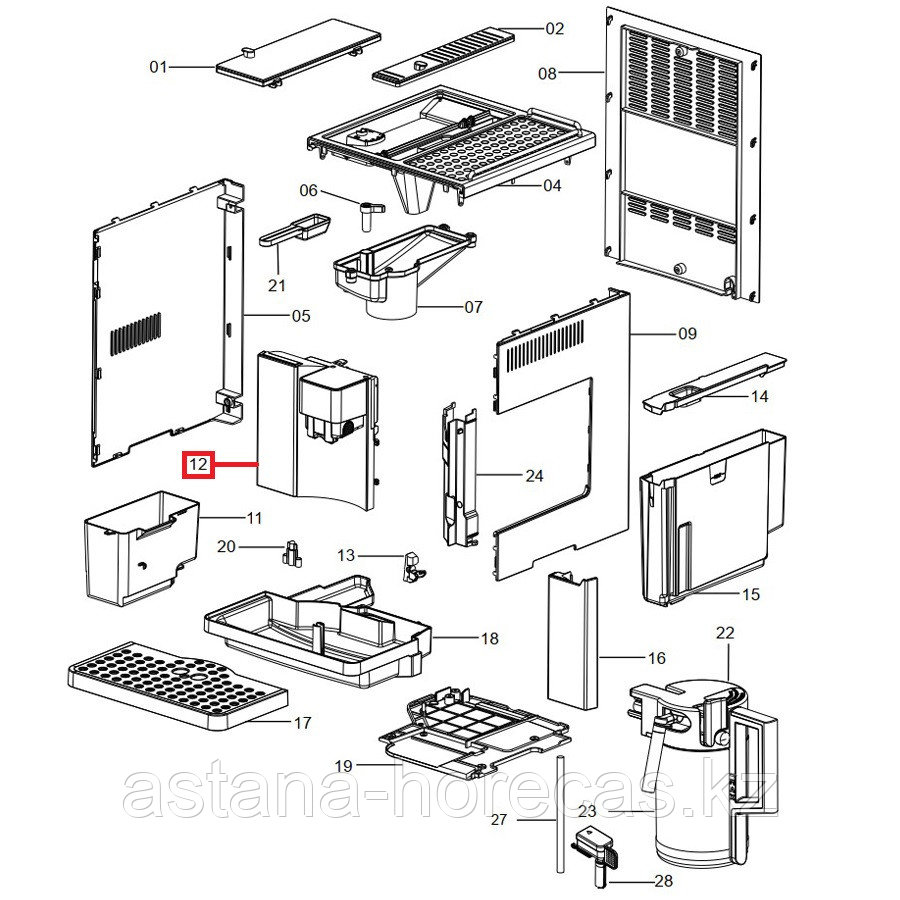 Дверь в сборе ESAM6600, ESAM6700 Delonghi, 7313223291 - фото 5 - id-p101047333