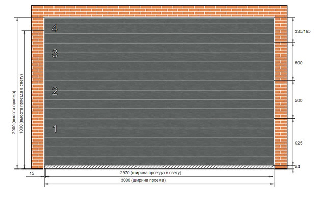 Гаражные ворота Alutech Trend RAL7016 Серый антрацит (стандартный)