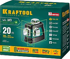 KRAFTOOL LL 3D зеленый лазерный нивелир, фото 6