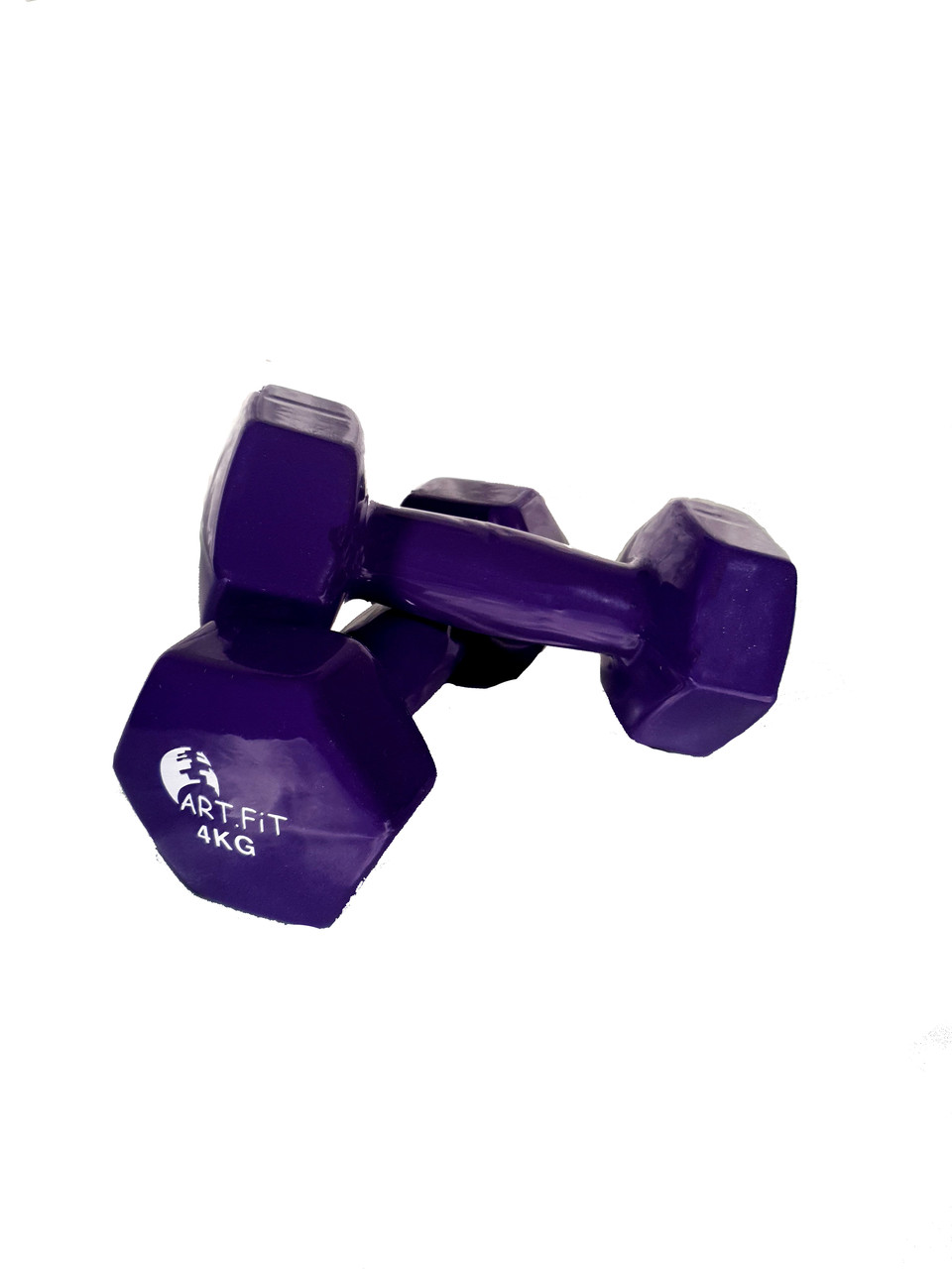 Фитнес гантели по 4кг, фиолетовые DB4-purple