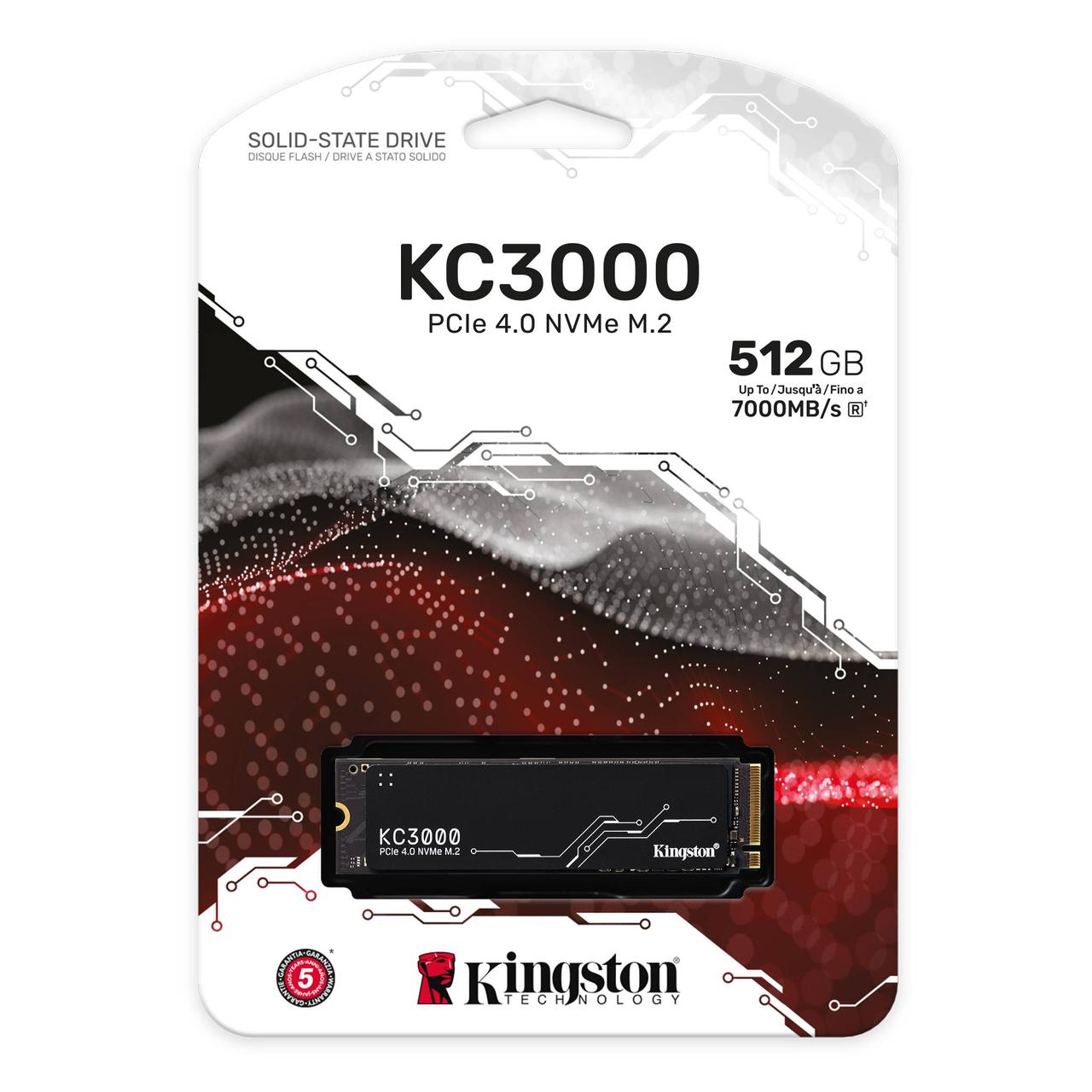 Kingston SKC3000S/512G Твердотельный накопитель SSD KC3000 512ГБ PCIe 4.0 NVMe M2 2280 - фото 2 - id-p101052983