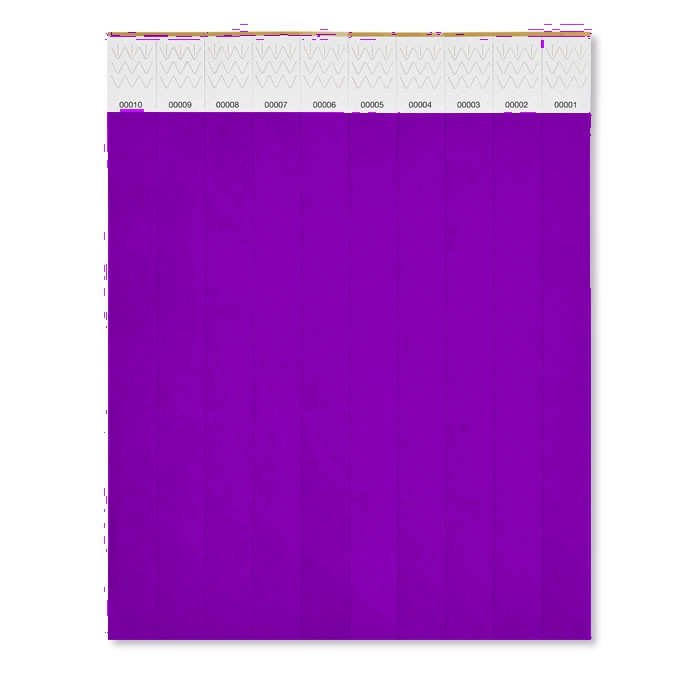Бумажный браслет TYVEK, Фиолетовый неон - фото 3 - id-p101068933