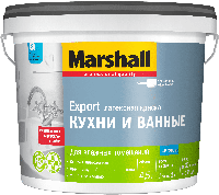 Краска Marshall для КУХНИ и ВАННОЙ латексная краска BC, 4,5л